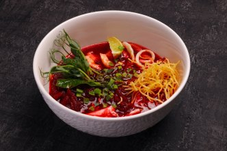 Китчен-борщ паназиатский с морепродуктами  