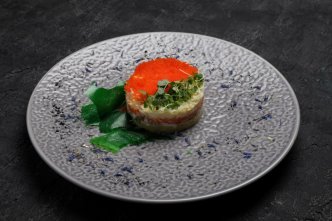 Салат Мимоза с лососем 